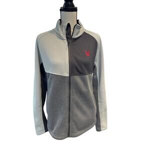 Women’s Spyder Full Zip Colorblock Gray Jacket. Size Medium